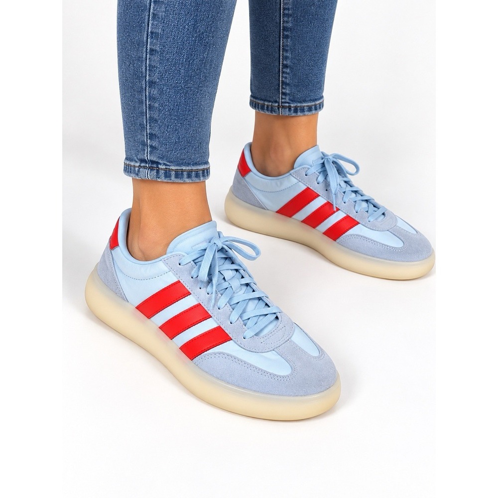 Adidas Barreda Decode Mens 9.5 Blue Red Suede Gum Sole Retro Sneakers Shoes